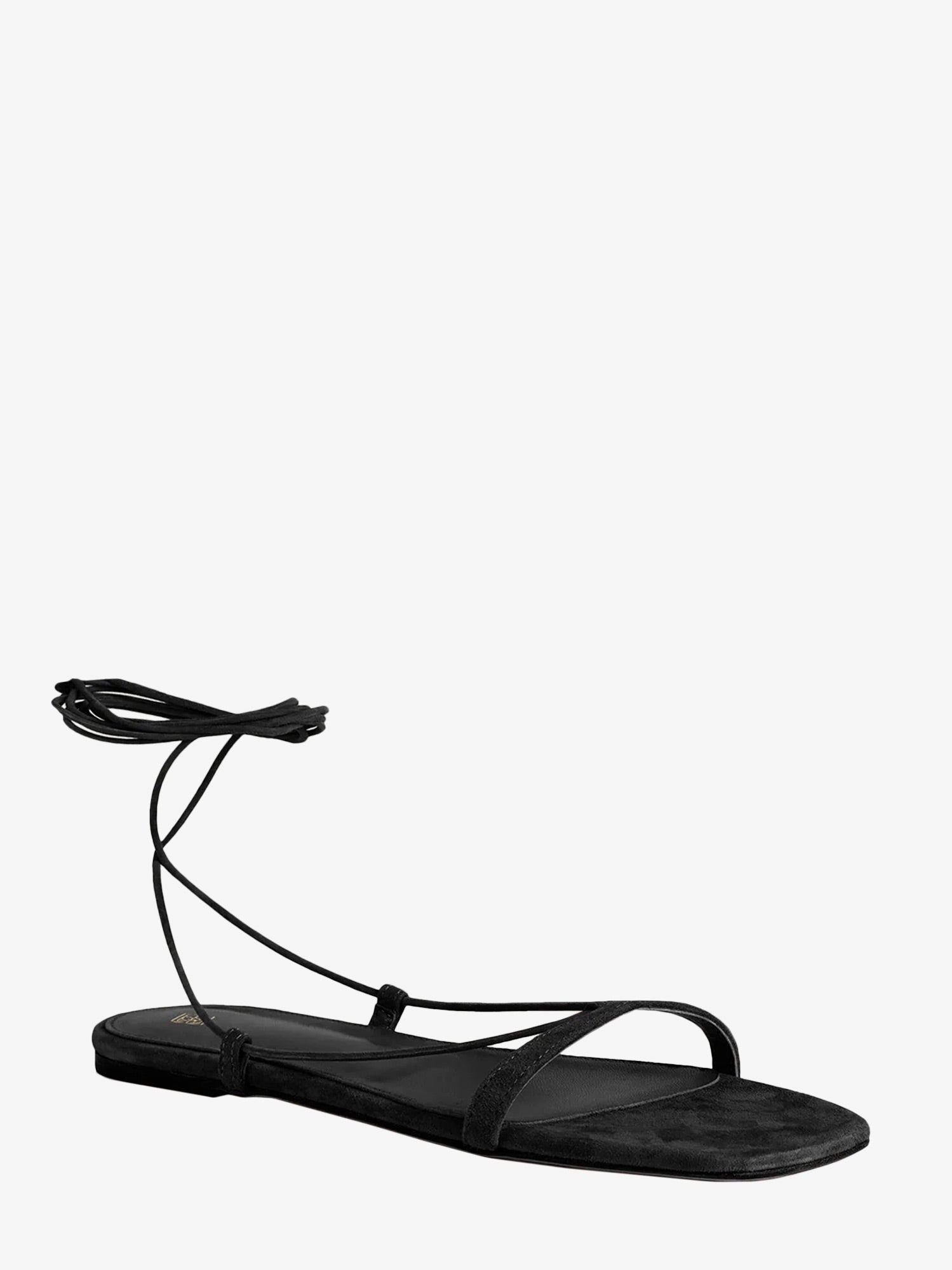 Кецове и обувки TOTEME Tie Up Flat Sandals Черно | 242WAS2053LE0012001, 1