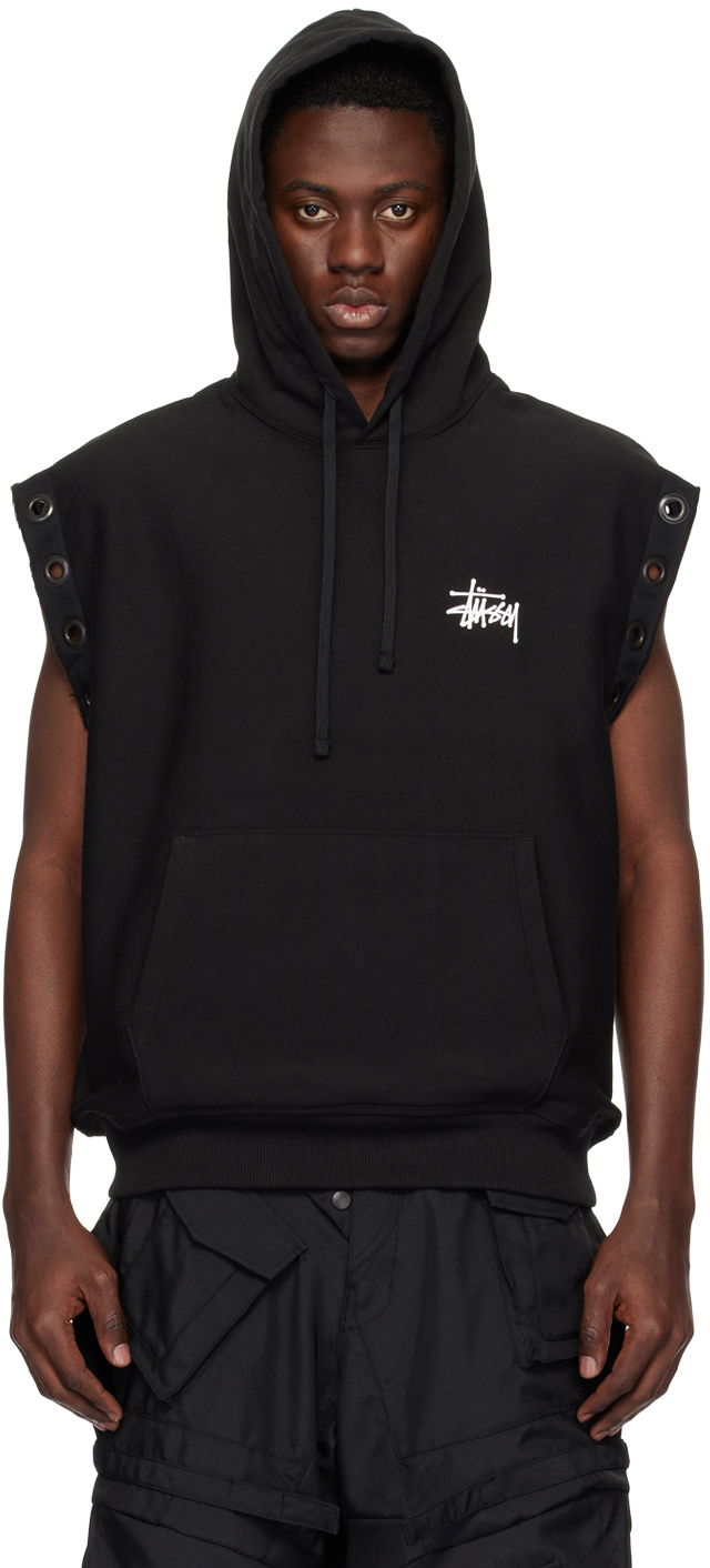 Суитчър Junya Watanabe Junya Watanabe x Stüssy Sleeveless Hoodie Черно | WM-T909-100, 0