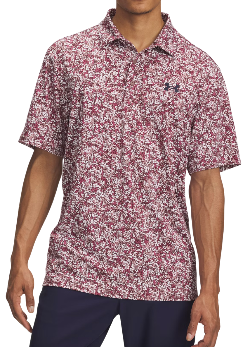 Поло тениска Under Armour Under Armour Playoff 3.0 Printed Polo Shirt Бургунди | 1378677-674, 0