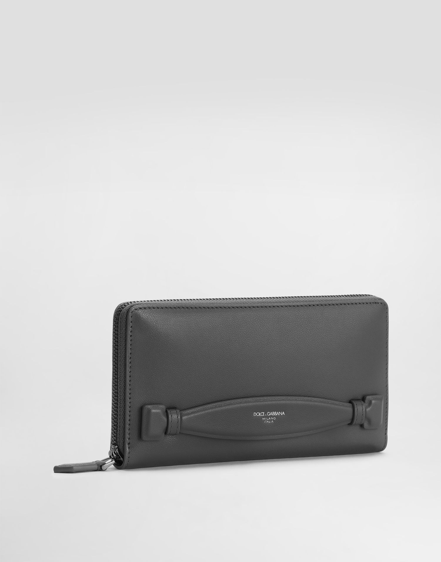 Портфейл Dolce & Gabbana Dolce & Gabbana Zip-Around Calfskin Wallet Сиво | BP1672AV95680730, 1