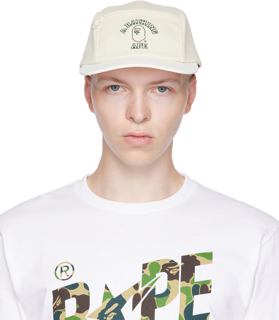 Шапка с козирка BAPE Sweat Jet Cap Бежово | 001CPJ301007M, 0