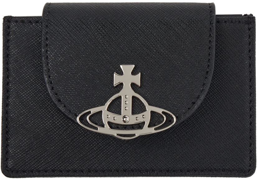 Облекло Vivienne Westwood Black Flap Card Holder Черно | 5402000BW-L001N-