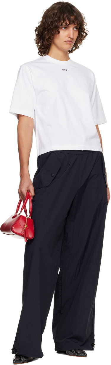 Тениска Off-White Embroidered Flowers Arrow Boxy T-shirt Бяло | OWAA124F25JER0010110, 3