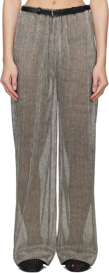 Панталони Nanushka Nanushka Maglie Metallic Knit Trousers Металик | NW25SSPA30082, 0