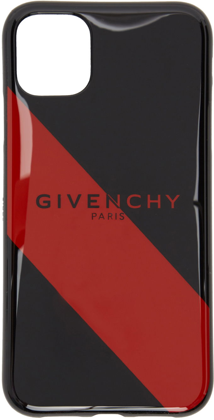 Ключодържатели Givenchy Striped Logo iPhone 11 Case Черно | BK604QK119