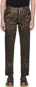 Dolce & Gabbana Leopard Print Jeans