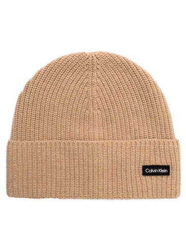 Шапка CALVIN KLEIN Essential Patch Beanie Бежово | K50K510657