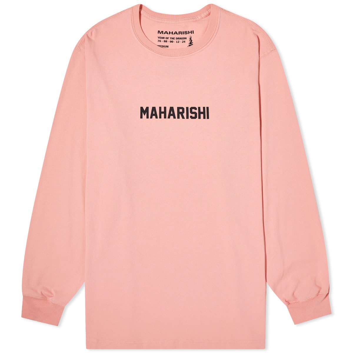Тениска Maharishi Long Sleeve Woodblock Dragon T-Shirt Розово | 1277-PNK, 0