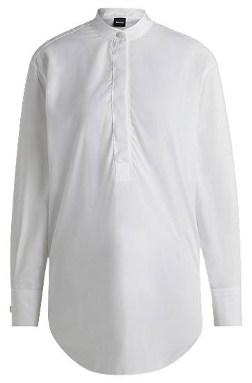 Риза BOSS Relaxed Fit Poplin Blouse Бяло | 50519402, 0