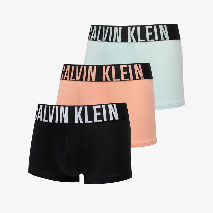 Боксерки CALVIN KLEIN Intense Power Cotton Stretch Trunk 3-Pack Papaya Punch/ Black/ Moonlight Jade Многоцветен | 000NB3608A VVM