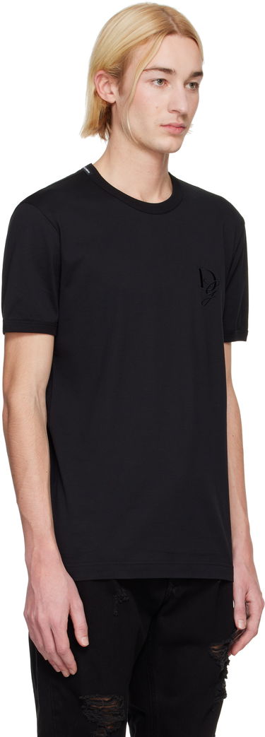 Тениска Dolce & Gabbana Dolce&Gabbana Jersey Round Neck T-Shirt Черно | G8RN8ZG7N4Q, 1