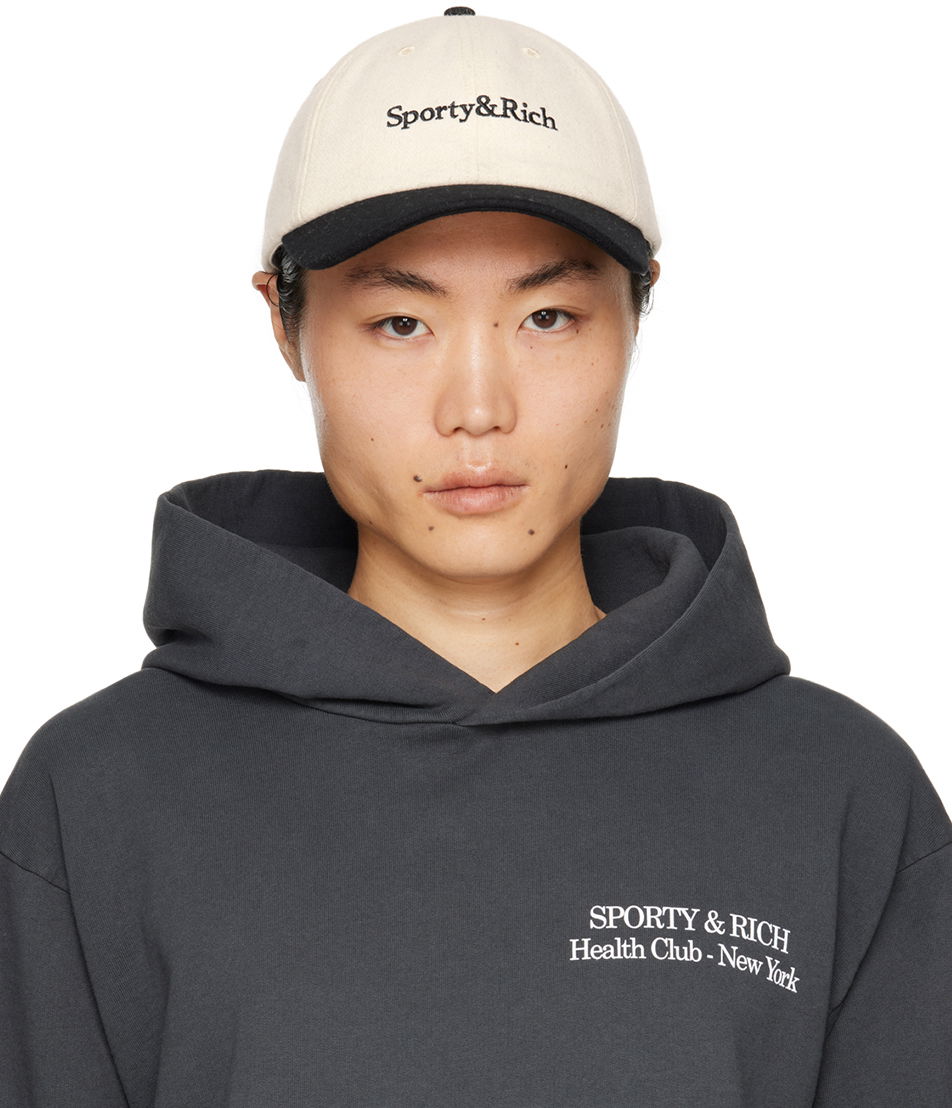 Шапка с козирка Sporty & Rich Serif Logo Cap Бяло | ACAW2337OF, 0