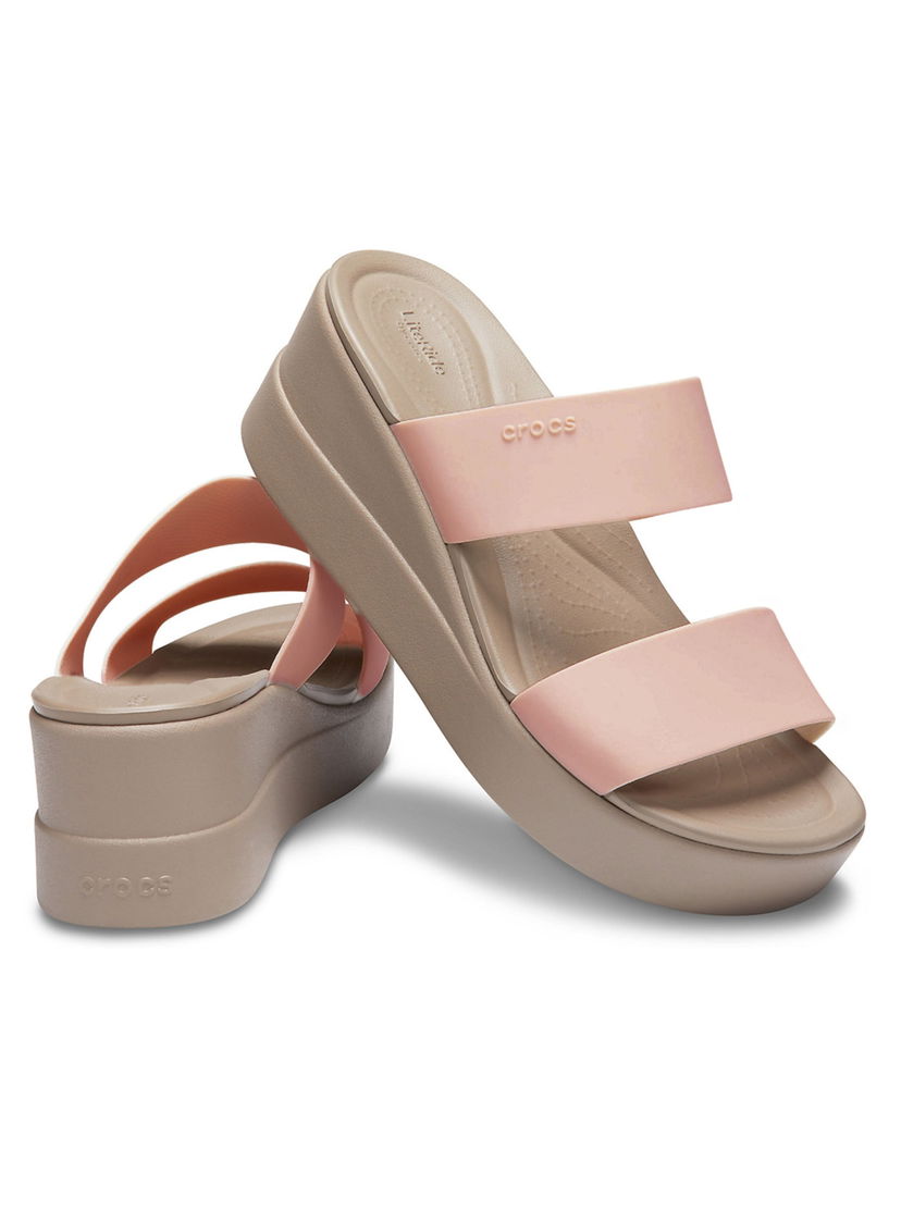 Кецове и обувки Crocs Brooklyn Mid Wedge Sandals Розово | 206219/6RL