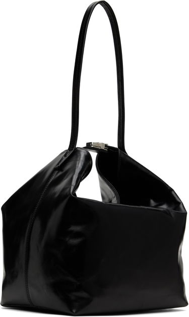 Чанта през рамо BY FAR BY FAR Maxi Bea Creased Leather Shoulder Bag Черно | MWBSB054CL034BK001PL, 2