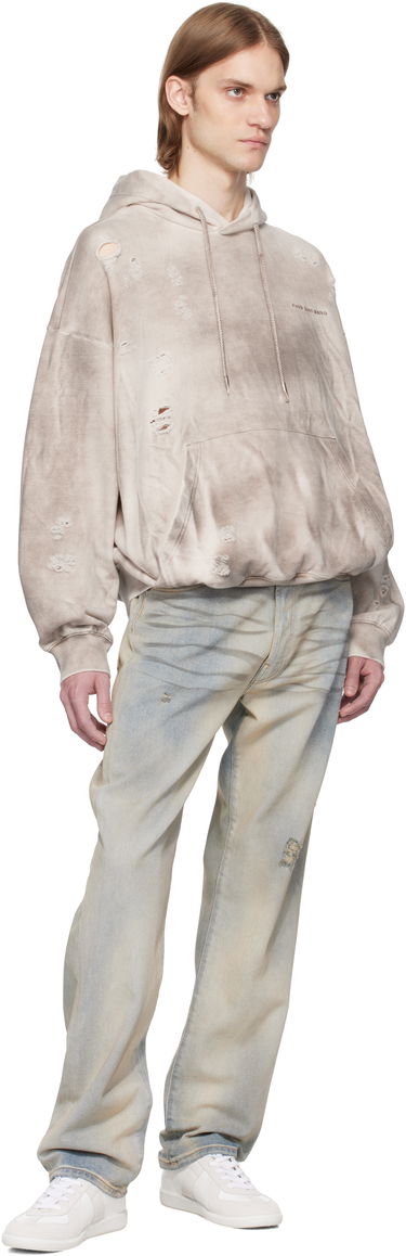 Суитчър Feng Chen Wang Feng Chen Wang Sandwashed Ripped Hoodie Бежово | FUS19HD03, 3