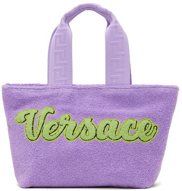 Голяма пазарска чанта Versace Towel Tote Bag Лилаво | 1007937_1A05655, 0