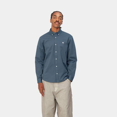 Риза Carhartt WIP L/S Madison Shirt "Ore / Wax" Тъмно синьо | I023339_1RE_XX, 0