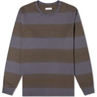 Тениска Pop Trading Company Long Sleeve Bold Stripe T-Shirt Charcoal/Delicioso Кафяво | POPAW23-02-003, 1