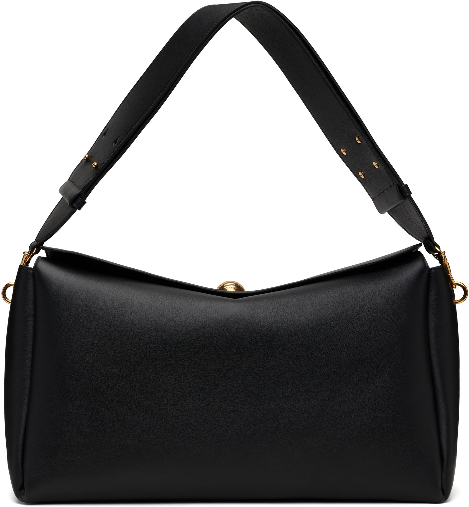 Чанта през рамо AMI AMI Paris Large Carrousel Leather Shoulder Bag Черно | ULL028.AL0103, 0