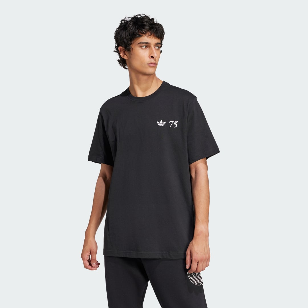 Тениска adidas Performance 75th Anniversary Graphic T-Shirt Черно | JX9070, 1