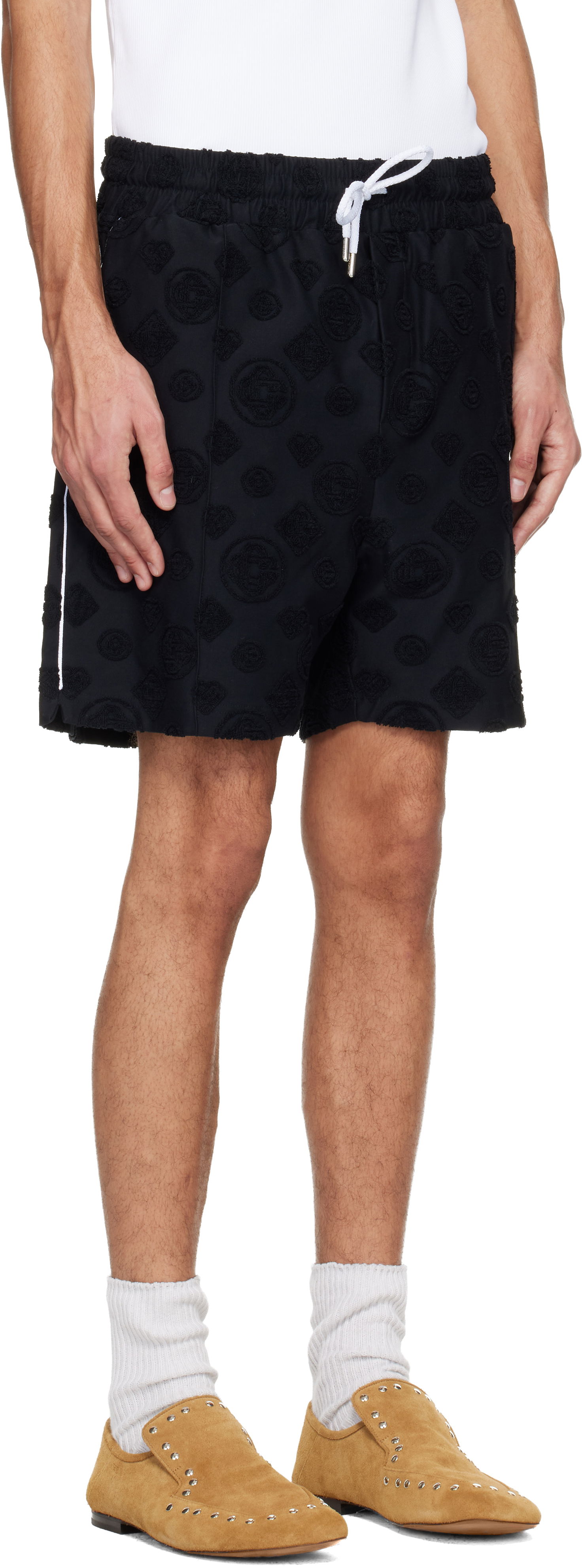 Къси панталони Casablanca Towelling Monogram Shorts Черно | M-SP26-JTR-271-02, 1