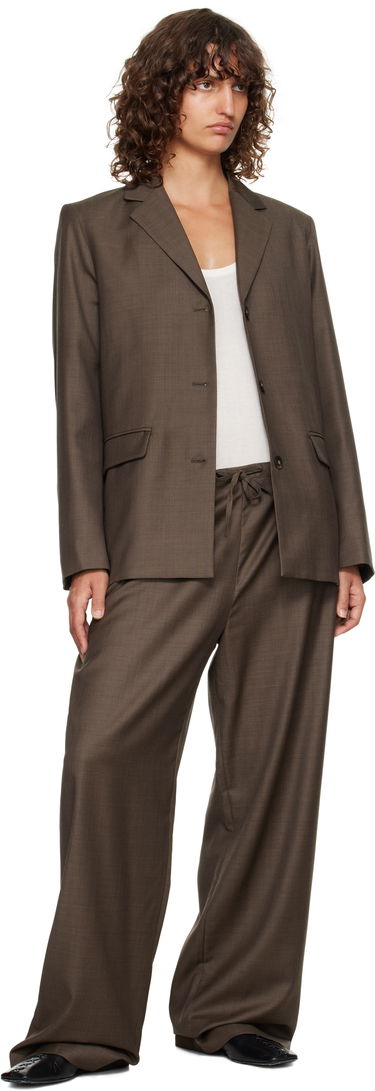 Панталони Loulou de Saison Loulou de Saison Cove Elastic Waisted Trousers Кафяво | COVE LDS, 3