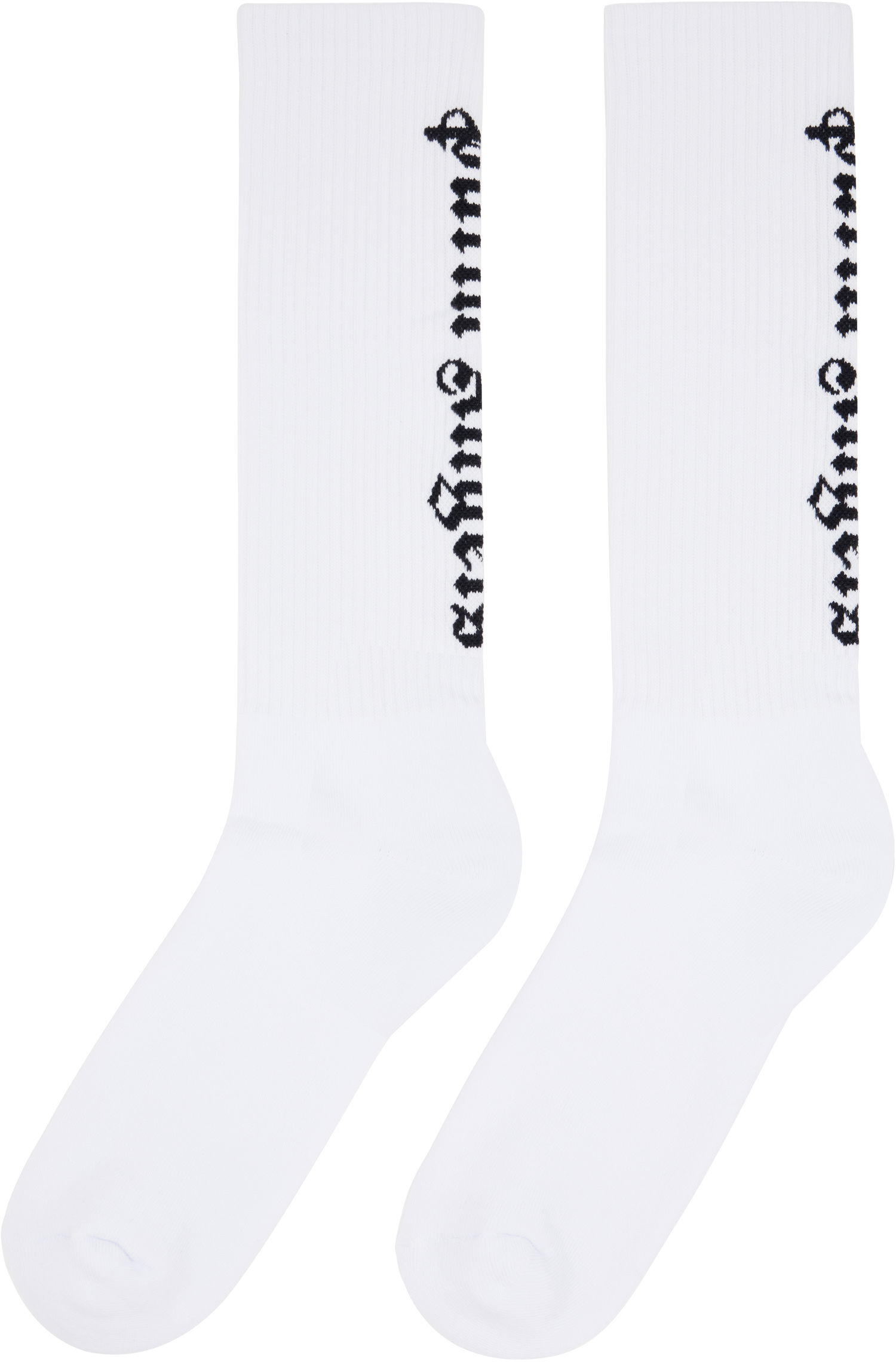 Чорапи Palm Angels Palm Angels Gothic Logo Socks Бяло | PMRA009F24FAB0010110, 1