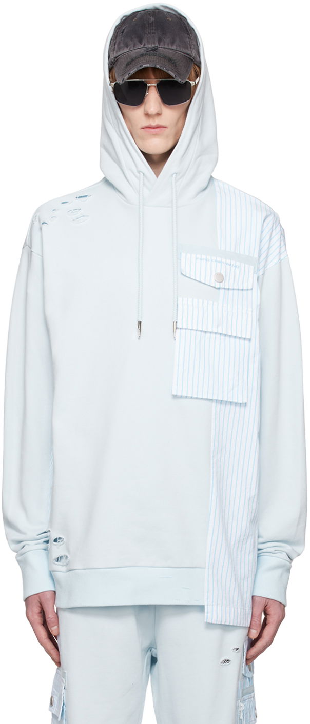 Суитчър Feng Chen Wang Feng Chen Wang Paneled Hoodie Синьо | FMS15HD03, 0