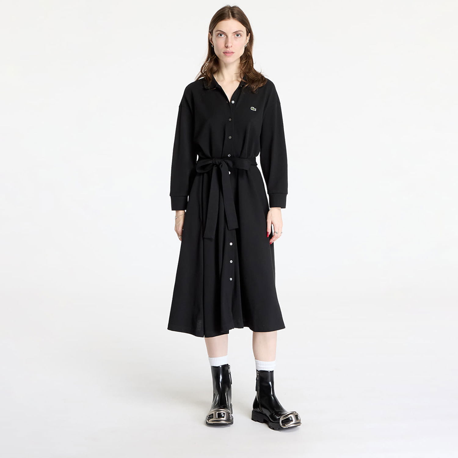 Pокля Lacoste Relaxed Fit Pique Polo Dress Черно | EF0850 031, 0