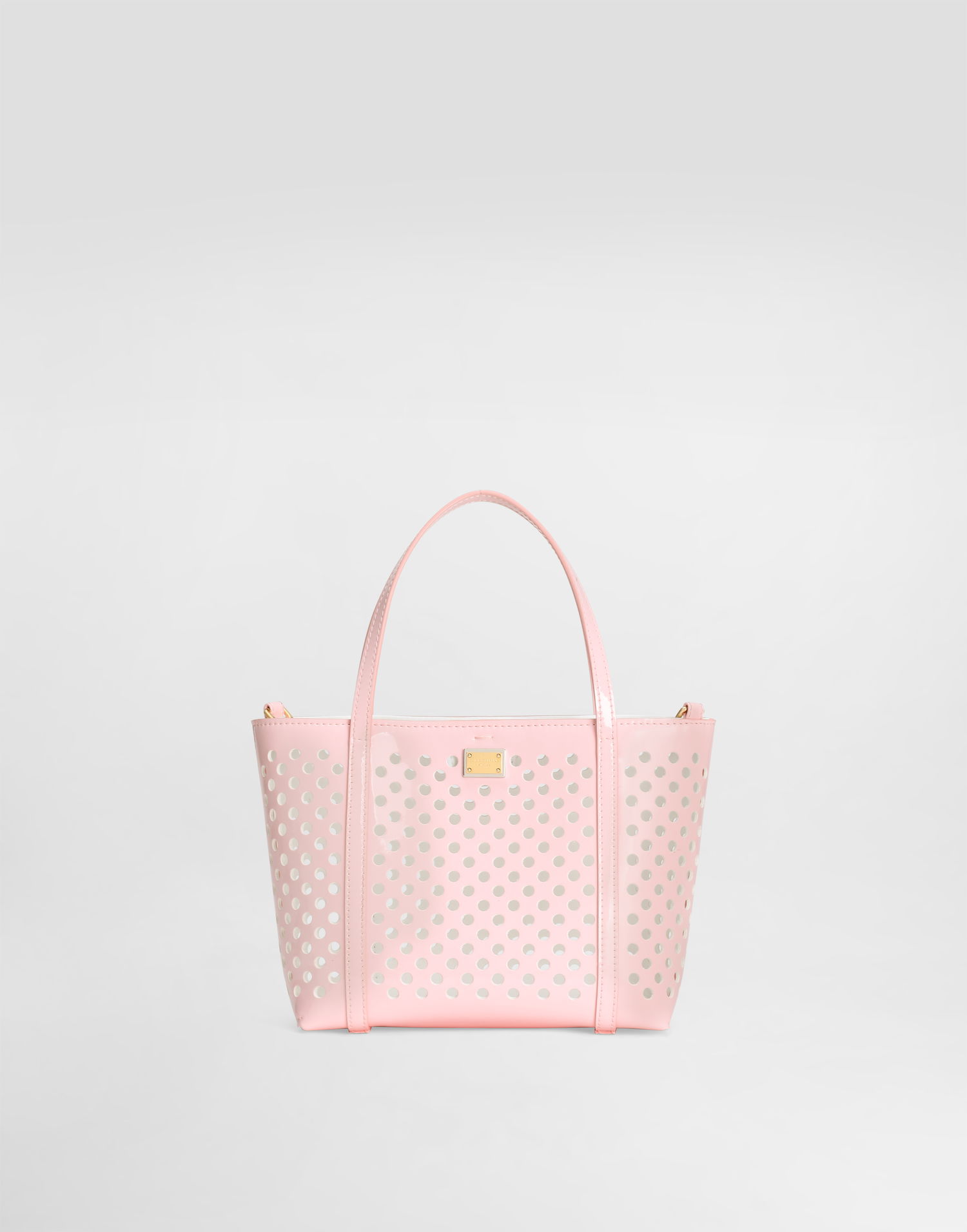 Чанта през рамо Dolce & Gabbana Dolce & Gabbana Perforated Patent Leather Shoulder Bag Розово | EB0263AU2148B405, 0