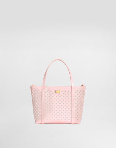 Чанта през рамо Dolce & Gabbana Dolce & Gabbana Perforated Patent Leather Shoulder Bag Розово | EB0263AU2148B405, 0