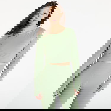 Съкратен топ Urban Classics Sports Longsleeve Crop Top Зелено | TB7807-20524, 0