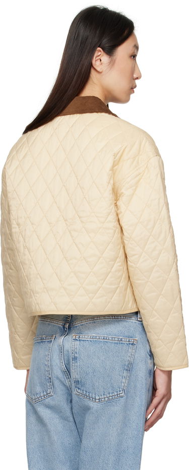 Яке Sporty & Rich Sporty & Rich H&W Crest Cropped Quilted Jacket Бежово | OW027620241CR01, 2