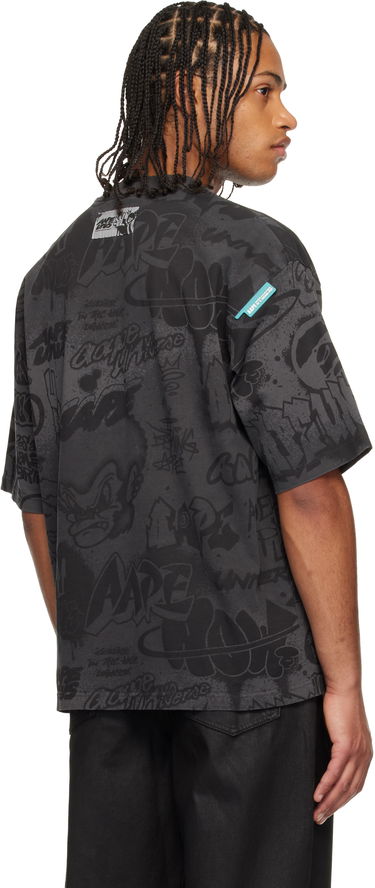 Тениска AAPE by A Bathing Ape Moonface Logo T-shirt Сиво | AAPTEM1665XXOBKX, 2