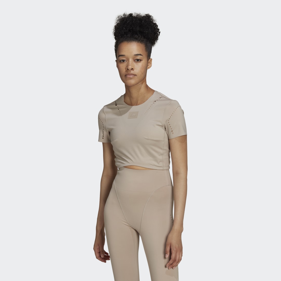 Тениска adidas Performance Top Best Tee Бежово | HN9512, 1