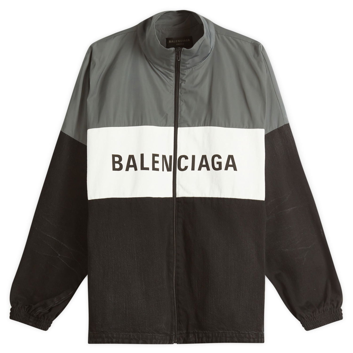 Ветровка Balenciaga Balenciaga Denim Zip-Up Jacket, Large Черно | 822843-TRW58-6412, 1