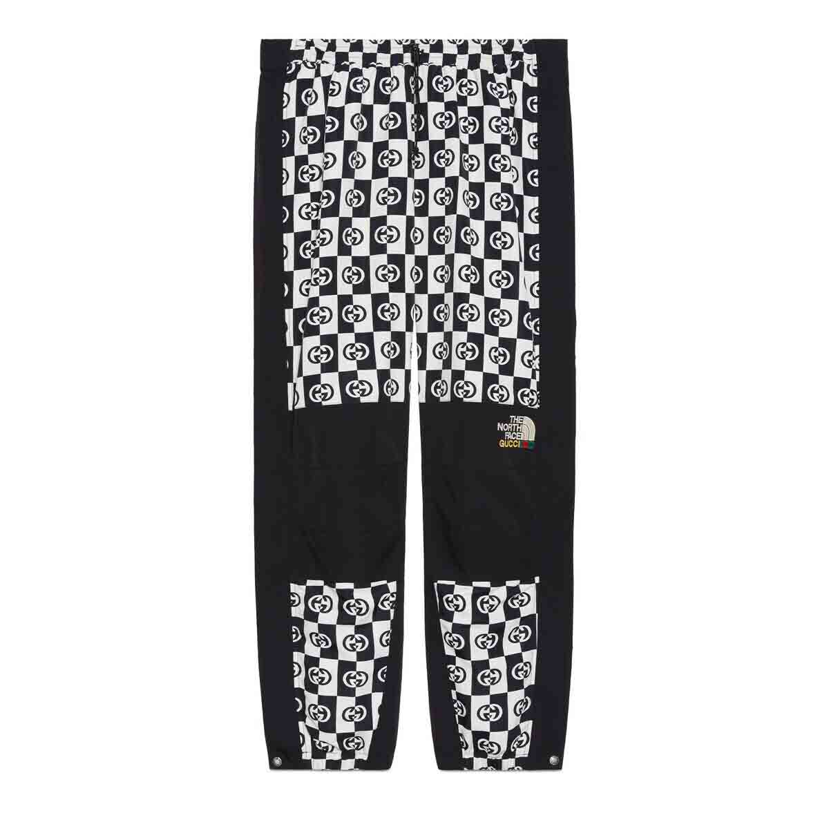 Панталони Gucci The North Face x Pant Ivory/Black Checkered Черно | ‎663766 ZAHTK 9207, 0