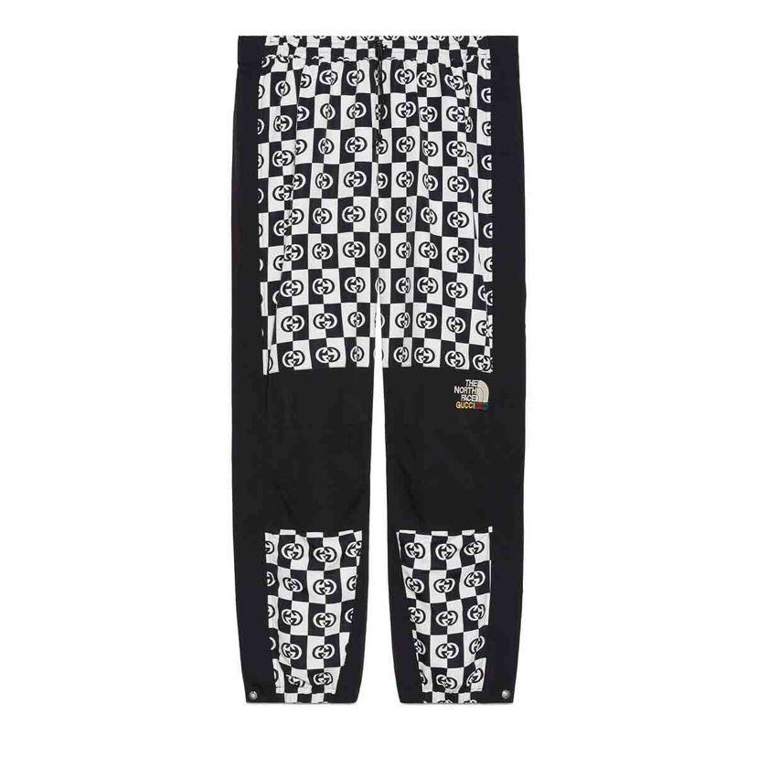 Панталони Gucci The North Face x Pant Ivory/Black Checkered Черно | ‎663766 ZAHTK 9207
