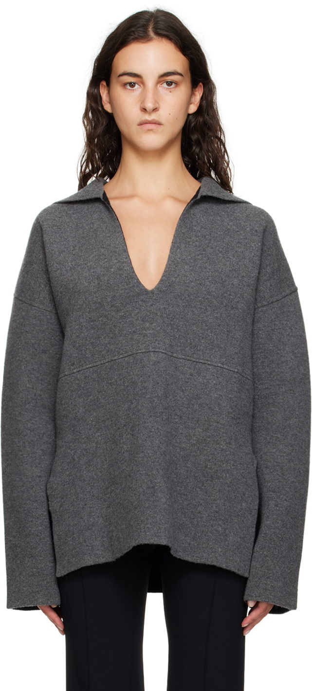 Пуловер Jil Sander Reversible Sweater Сиво | J02GP0132_J14509, 0