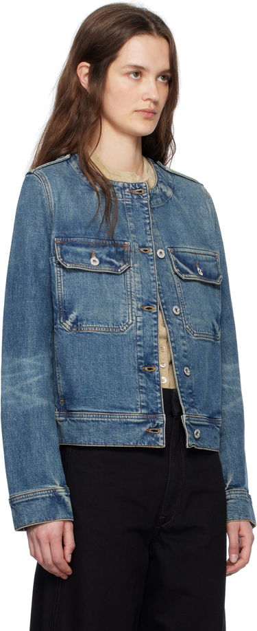 Яке KENZO Kenzo Paris Collarless Denim Jacket Синьо | FF52DV2506S7, 1