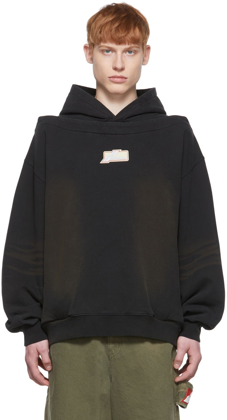Суитчър We11done We11done Cotton Hoodie Черно | WD-TH1-22-509-U-BK, 0