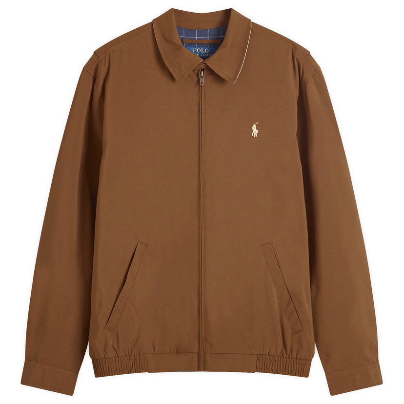 Яке Polo by Ralph Lauren Polo Ralph Lauren Men's Lined Windbreaker Harrington Jacket in Pale Russet, Size Small | END. Clothing Кафяво | 710940744002