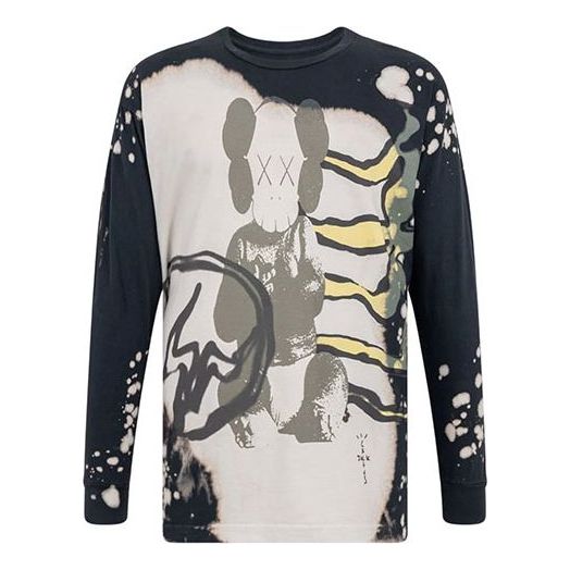 Тениска Cactus Jack by Travis Scott Travis Scott Cactus Jack x Kaws For Fragment Long Sleeve T-Shirt Черно | CJFN-SS13