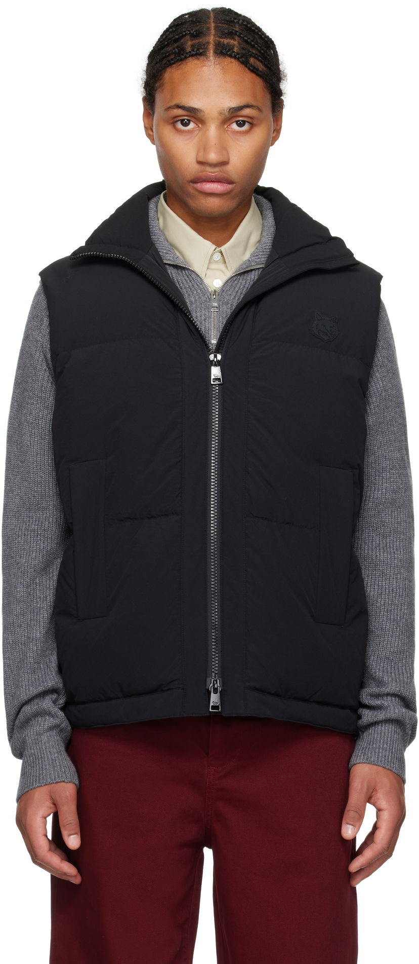 Жилетка MAISON KITSUNÉ Sleeveless Down Puffer Vest Черно | NM02202WQ4032