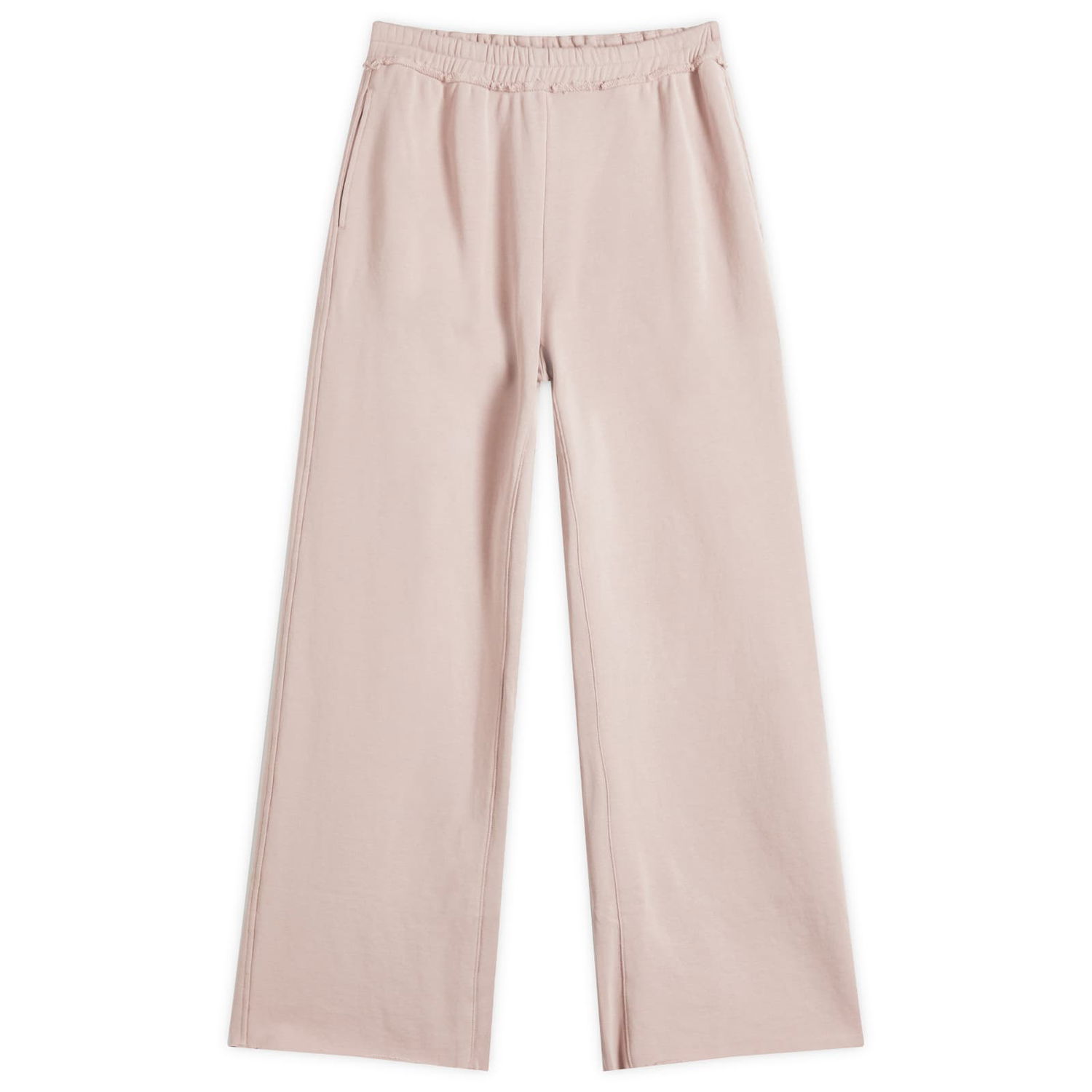 Спортни панталони SKIMS SKIMS Deconstructed French Terry Wide Leg Pant, Size Large Розово | PT-PNT-7769W-FAWN, 1