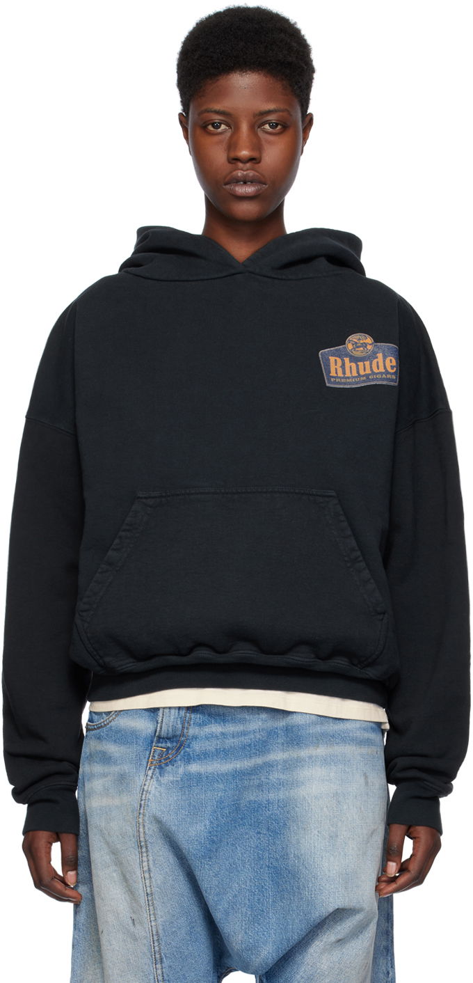 Суитчър Rhude Grand Cru Hoodie Черно | RHPS24HO02012610