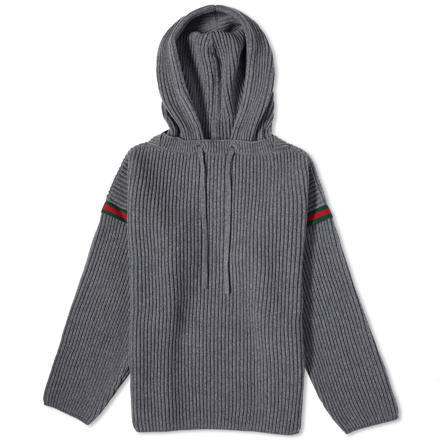 Суитчър Gucci Tape Logo Knit Hoodie Сиво | 758112-XKDH3-1160, 0