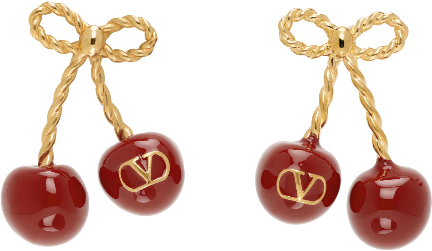 Обеци Valentino Valentino Garavani Chez 'Valentino' Cherry Earrings Червено | 6W0J0Z80MJP, 0