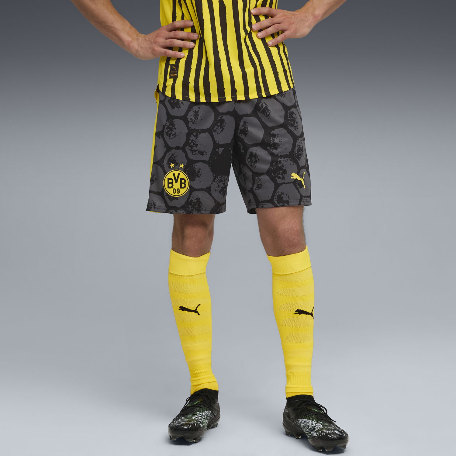 Къси панталони Puma KID SUPER x Borussia Dortmund Shorts Черно | 783109_03, 1