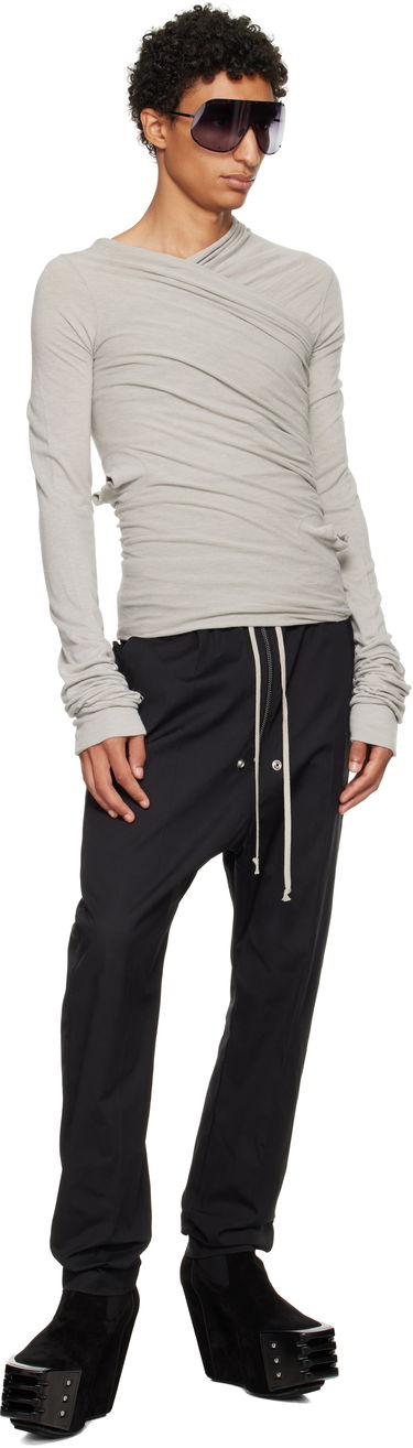 Тениска Rick Owens Rick Owens Concordians Hollywood Banana Long Sleeve T-Shirt Сиво | RU02E1262 JR, 3
